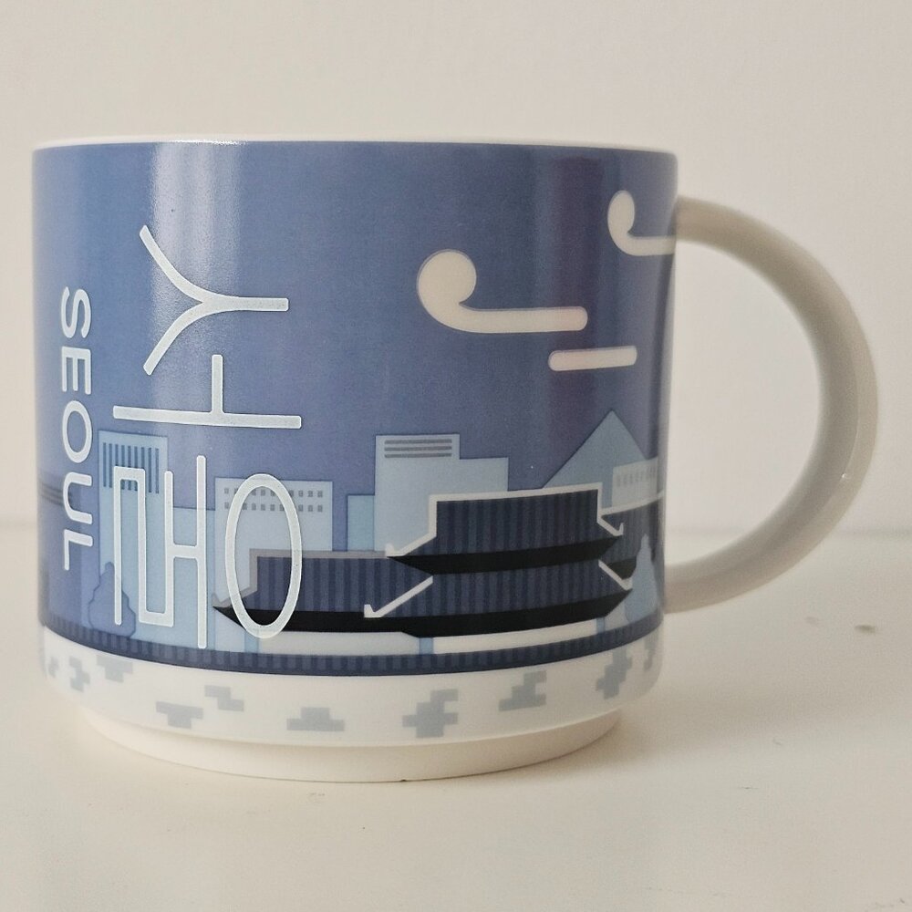 NIB STARBUCKS Seoul South Korea Skyline 2016 Coffee Tea Mug Cup 14floz/414ml